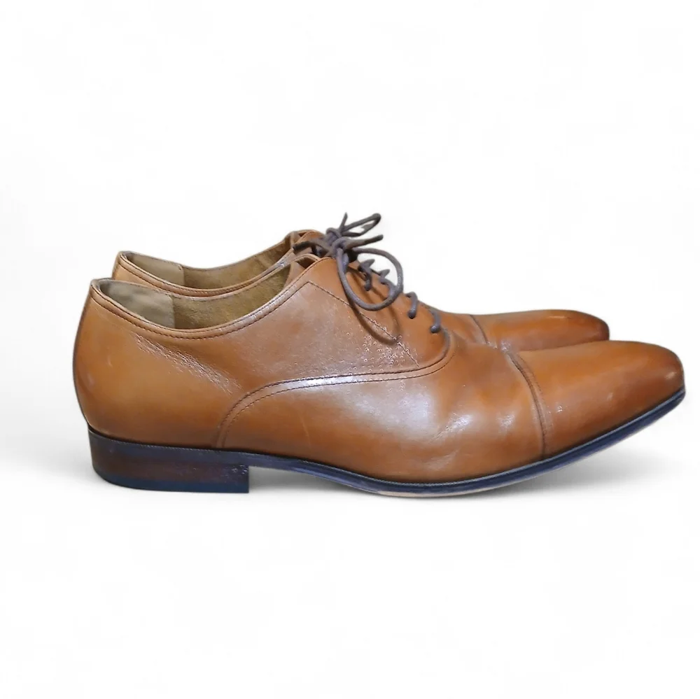 Florsheim Men's Size 12 Tan Leather Oxfords